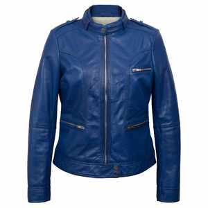 Blouson en cuir pour femme, collection automne-hiver 2026, nouveau modèle ample, manteau en cuir tendance pour femme - Product Image 1