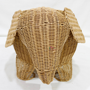 Artex Dong Thap Elephant-shaped <b>Plastic</b> Handwoven Storage <b>Basket</b> with Lid Durable Multipurpose Organizer for Home & Office - Product Image 2