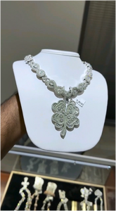 Colgante Personalizado Hiphop con Trébol de Plata 925 Bañado en Oro de 18k, con Moissanita VVS que Pasa la Prueba del Diamante, para Fiestas - Product Image 2