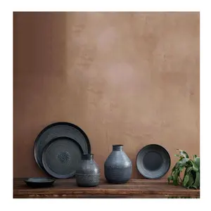 Fer Zinc finition poterie Table Vases à fleurs pour la décoration intérieure 2024 moderne gris finition couleur Pots de fleurs planteur meilleur vendeur - Product Image 1