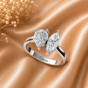 Bague en diamant taille marquise cultivé en laboratoire, argent 925, or 9 carats, 14 carats, 18 carats pour la fabrication de bijoux féminins, bague de fiançailles - Product Image 1