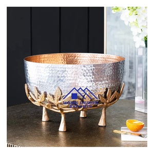 Cuenco Redondo para Flores con Soportes de Hojas, para Venta, Soportes de Hojas para Servir Frutas, Cuenco para Centros de Mesa - Product Image 1