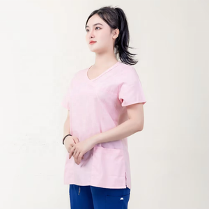 Best Selling Manufacturer Women's Pink Medical <b>Scrubs</b> <b>Top</b> Comfortable Hospital Uniform Verified Best Convenient for Women - Product Image 3