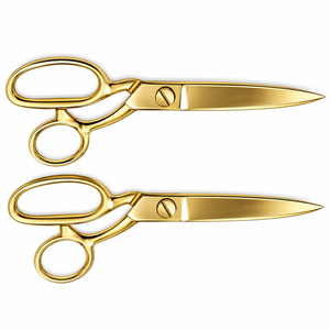MANAN INSTRUMENTS Golden Tailor Scissors Stainless Steel Smooth Edge DIY Grade Metal Handle Fabric Sewing <b>Shears</b> Cutting <b>Tool</b> - Product Image 1