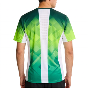 Camiseta Deportiva de Manga Corta para Hombre, Estampado Geométrico por Sublimación, Transpirable, 100% Poliéster, Cuello Redondo, Corte Regular - Product Image 5