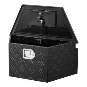 Boîte à outils robuste en aluminium pour remorque, 26'' x 13'' x 12'', avec clés, pour rangement utilitaire et organisation - Product Image 1