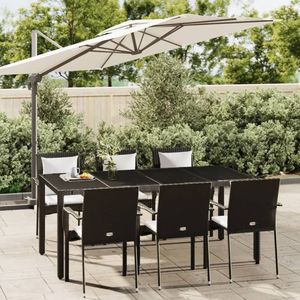 Juego de Comedor para Jardín Color Negro Crema - Product Image 1