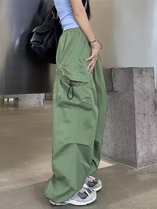 Pantalons cargo baggy pour femmes personnalisés, style Y2K, multi-poches, streetwear, OEM, vente en gros - Product Image 4