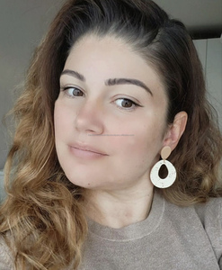 Boucles d'oreilles en bois acrylique en résine solide Collection de bijoux faits à la main Technique polonaise Cadeau de boucle d'oreille de luxe pour son mariage et son anniversaire - Product Image 4