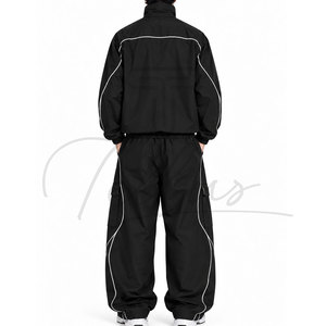 Conjunto Deportivo de 2 Piezas para Hombre, Talla Grande, para Invierno, Corte Regular, Tejido Grueso, para Gimnasio y Uso Diario, Conjunto para Correr - Product Image 4