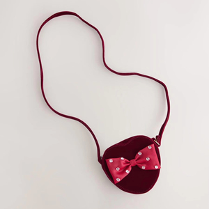 Bolso de terciopelo con lazo y cierre de cremallera para vestido de moda clásica - Product Image 1