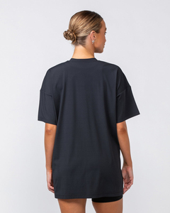 T-shirt en coton ample à col rond et manches courtes pour femme, couleur unie, coupe ample, respirant, tricot jersey, style toutes saisons - Product Image 3