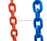 Chaîne à maillons de haute résistance de grade 100 en acier allié traité thermiquement, oxyde bleu, chaîne soudée standard Luckall/ODM/OEM/LK