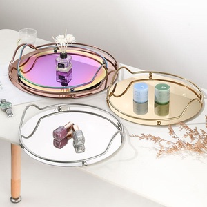 Nordic Insulated Stainless Steel <b>Mirror</b> Tray Multi-Function Aromatherapy Perfume Jeweled Tea Set Exquisite Receptacle Portable - Product Image 5