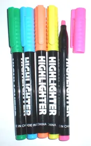 Customizable Pastel Highlighter Pen Muti Fluorescent Color Choice Chisel Tip