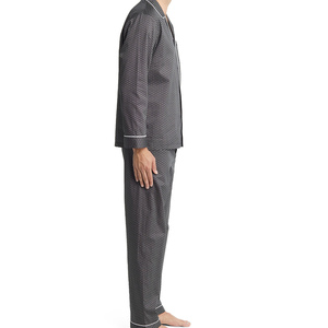 Vintage <b>Men</b> Silk Sleepwear <b>Set</b> Long Sleeve <b>Pajamas</b> <b>Set</b> Solid Color Luxury Nightwear Breathable Home Suit <b>Set</b> <b>For</b> <b>Men</b> - Product Image 3