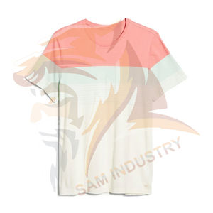 Camiseta con cuello redondo para hombre, de calidad premium, estilo urbano, diseño de patrón sólido, camisetas para hombre en venta en línea. - Product Image 5