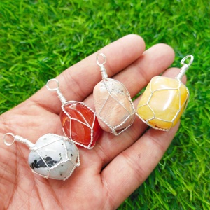 Prisme d'enroulement, cristal arc-en-ciel pendentifs fabricant lustre rose clair violet jaune vert Antique bleu Style d'imitation - Product Image 3