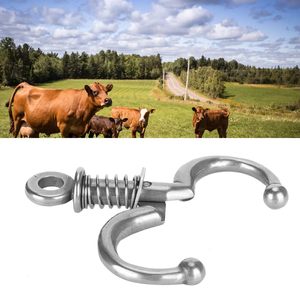 Bull Nose Ring 4.7x2.8 Inch <b>Spring</b> Cow Nose Clamp <b>Clip</b> Stainless Steel Traction Cow Nose Ring for Farm Animals Equipment Access - Product Image 5