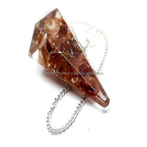 Cristaux de pierre naturelle pierre précieuse de guérison jaspe rouge à facettes orgonite orgone-chakra reiki pendule de radiesthésie à vendre - Product Image 5
