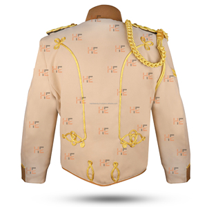 Nouvelle veste homme marron clair de type hussard impérial, costume britannique Napoléon, manteau doré métallisé, veste de parade vintage sur mesure (uniquement) - Product Image 4