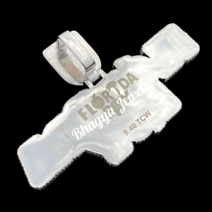 Custom <b>Letter</b> Florida Boy VVS Moissanite Bling Enamel Pendant Hip Hop Silver Jewelry Iced Glow Shining Night for Party Look Gift - Product Image 5