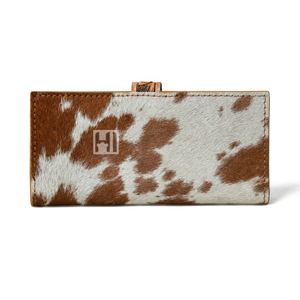 Trending Western Fashion Women's Genuine Cowhide Leather Flap Open Magnet <b>Wallet</b> Customizable Logo Trifold <b>RFID</b> <b>Card</b> Holders - Product Image 4