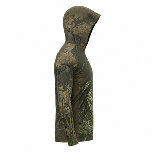 Sudadera con Capucha de Pesca para Hombre, Sublimada, 100% Poliéster, Manga Larga, UPF 50, Transpirable, Secado Rápido, Antibacteriana, Tallas Grandes, para Actividades al Aire Libre - Product Image 3