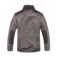 Veste d'extérieur en polaire pour homme, épaisse et chaude, thermique, pour le camping, vêtement d'hiver avec poches zippées, col montant, logo frontal