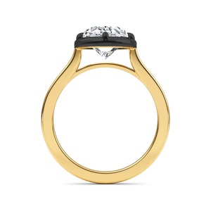 Cautivador Anillo de Diamantes Cultivados en Laboratorio de Oro Rosa de 10K con Corte Ovalado de 4.00 CTW para Compromiso y Boda - Product Image 6