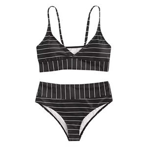 Ensembles de maillots de bain personnalisés pour femmes, maillots de bain bikini pour filles, ensemble de bikinis, maillot de surf à épaules tombantes, maillot de bain femme de haute qualité - Product Image 1