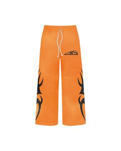 Multi Color Flame Cropped <b>Zip</b> Hoodie Wide Pants Set | Oversized Streetwear Matching Set OEM Private Label Manufacturer - Product Image 5
