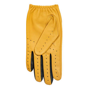 Leather Waterproof Driving <b>Gloves</b> with Perforated Design Adjustable Wrist Strap Unisex Breathable Full Finger for All Seasons - Product Image 1