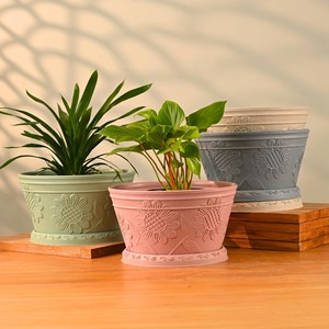 Juego de Macetas Rústicas de Madera |   Juego de 3 piezas de decoración para mesa con diseño en forma de nido - Product Image 5