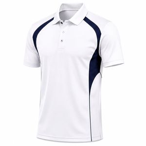 Chemise de sport décontractée pour homme en jersey tricoté à manches courtes, motif uni gris et noir, respirante, en polyester/coton - Product Image 5