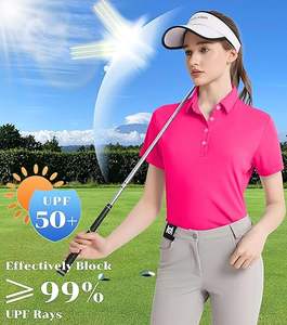 เสื้อโปโลแขนยาวทรงเข้ารูปสำหรับผู้หญิง สไตล์ลำลอง ใส่เล่นกอล์ฟ กระดุม 2 เม็ด ผ้าเจอร์ซีย์คอตตอน/โพลีเอสเตอร์ 220 GSM รับผลิตตามแบบ (OEM) สีชมพู ปี 2026 - Product Image 6