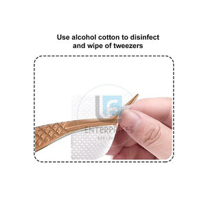 Pince à épiler pour extensions de cils, design unique, couleur unie, légère - Product Image 2