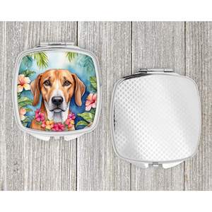 American Foxhound Luau Miroir de maquillage de voyage compact, portable et pliable, pour femmes et filles. - Product Image 4