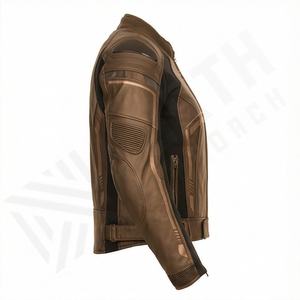Veste de moto en cuir véritable pour homme de qualité supérieure, nouvelle arrivée, vestes de moto d'hiver, protections amovibles, personnalisables - Product Image 3
