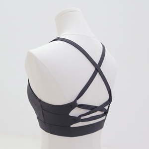 Fabricant de soutiens-gorge de sport personnalisés en gros, soutien-gorge de yoga pour femmes en nylon et élasthanne OEM ODM, soutien-gorge de sport léger 220g à marque privée - Product Image 4