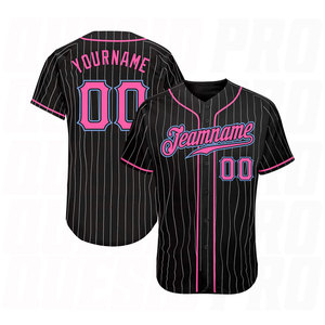 Maillot de baseball personnalisé pour hommes et jeunes, avec boutons, broderie du logo de l'équipe, nom et numéro, en polyester respirant, pour club sportif - Product Image 1