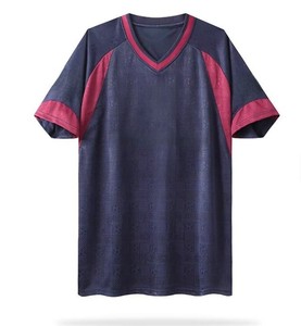 เสื้อฟุตบอลผู้ชายสไตล์เรโทร ผ้าโพลีเอสเตอร์พิมพ์ลายด้วยเทคนิคฮีททรานเฟอร์ ระบายอากาศได้ดี ต้านเชื้อแบคทีเรีย แขนสั้น ด้านหน้า - Product Image 4
