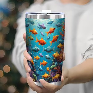 Stainless Steel Tumbler 20oz Double Wall Vacuum Insulated <b>Hot</b> <b>Cold</b> Drink Cup - Product Image 3