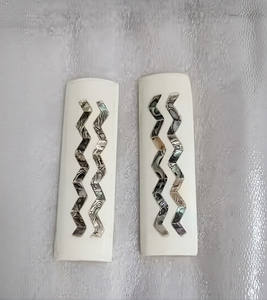 Poignée de couteau en os de chameau écologique, finition polie de qualité supérieure, motif coquillage style Love, pour applications de fabrication artisanale de couteaux - Product Image 1