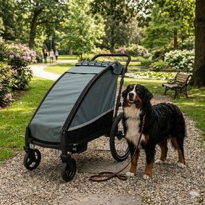 Remorque de vélo pour animaux de compagnie KS-6200 OEM/ODM, cadre en aluminium léger, suspension indépendante, tissu résistant à l'eau 600D - Product Image 3