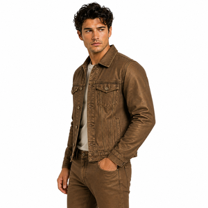 Chaqueta vaquera para hombre con tela vaquera resistente, bolsillos prácticos y silueta clásica para uso casual, viajes y actividades al aire libre. - Product Image 4