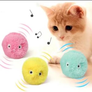 Automatic <b>Cat</b> Toy with Random Barking Sounds, Interactive <b>Plush</b> Ball for Boredom Relief & Exercise, Electric Pet Teaser Gift - Product Image 2