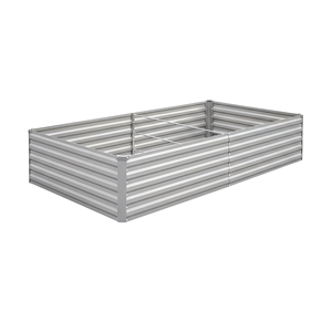 Jardinera Elevada de Metal Galvanizado para Exteriores, Kit de Jardinera Rectangular de Acero para Vegetales GB003 - Product Image 1