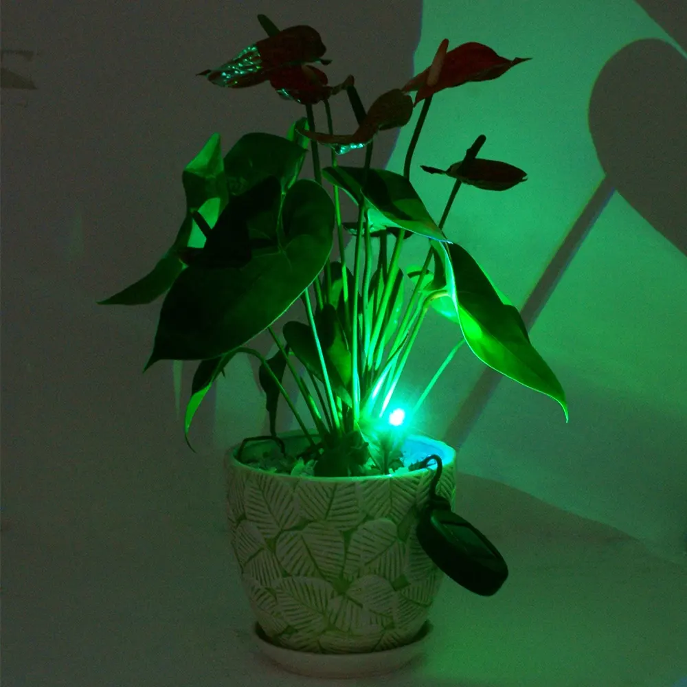 Đèn Chậu Hoa Mới Đèn LED Trồng Cây Trong Chậu Cảnh Quan Sân Vườn Ngoài Trời Năng Lượng Mặt Trời Đèn Năng Lượng Mặt Trời Trang Trí Bình Gradient 7 Màu RGB