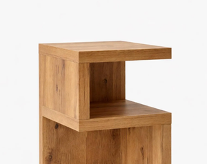 Meuble de chambre à coucher moderne minimaliste de luxe, respectueux de l'environnement, en bois de manguier, avec tiroirs en forme de S, courbes naturelles, table de chevet fermée royale - Product Image 6